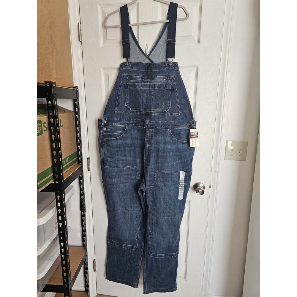 Duluth Ballroom Double Flex Denim Bib Overalls Men's Size 42x32 Blue Denim NWT
